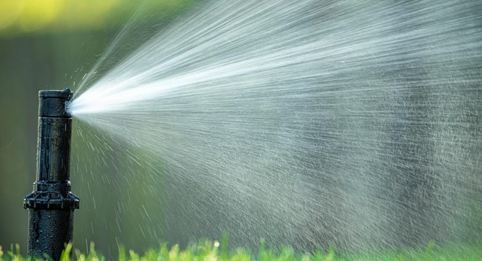 Irrigation Lawn Sprinkler Running